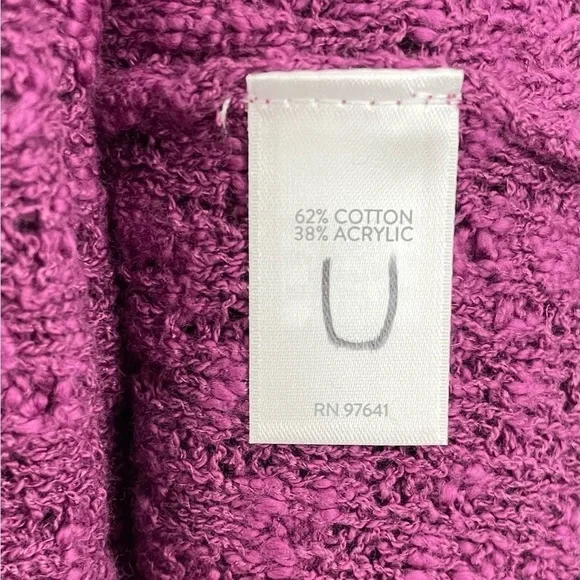 J. Jill Dimensional Elbow Sleeve Sweater Mulberry NWT - Picture 10 of 10